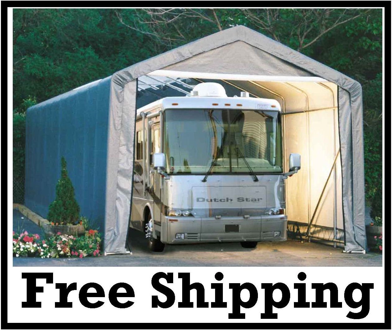 15x44x16 ShelterLogic MotorHome/RV Portable Garage Shelter Carport