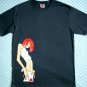 NORTH DRAGON Redhead Asian SUSHI GIRL T-Shirt L Large Charcoal Gray