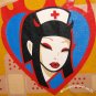 NORTH DRAGON Japan SEXY NURSE Punk Rock T-Shirt L Large Yellow