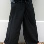 Thai PLUS SIZE XXL Rayon FISHERMAN Pants Yoga Beach Dance Trousers BLACK
