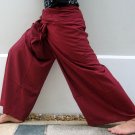 Thai PLUS SIZE XXL Rayon FISHERMAN Yoga Pants Burgundy FREE SHIPPING