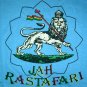 JAH RASTAFARI LION of JUDAH Roots Rasta Irie REGGAE T-Shirt L Large Light Blue