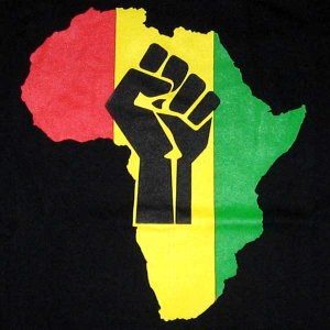 Rasta Colors AFRICA POWER New T-shirt by Reggae M Black