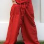 Thai Plus Size XXXL Cotton Fisherman Pants RED Striped Free Shipping!