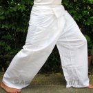 Thai WHITE Rayon New FREESIZE Fisherman Yoga Pants FREE SHIPPING!