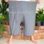 Thai PLUS SIZE Fisherman Pants Capri SHORT Yoga Trousers GRAY Rayon XXL 2XL