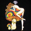 MUSHROOM NYMPH Roota Rasta Irie Dub One Love Reggae T-shirt M Medium Black