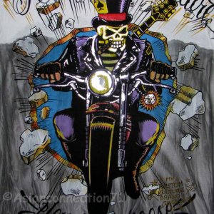 SKULL BIKER New KUSTOM KULTURE Punk T shirt M White