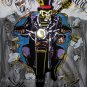 SKULL BIKER New KUSTOM KULTURE Punk T shirt M White