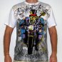 SKULL BIKER New KUSTOM KULTURE Punk T shirt M White