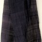 Thai Pure Silk Hand Crafted Fabric Scarf INDIGO BLUE BLACK