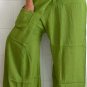 Thai Fisherman Yoga Pants FREESIZE Rayon OLIVE GREEN