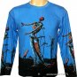 Dali BURNING GIRAFFE Long Sleeve Art Print T Shirt Men's Size XL