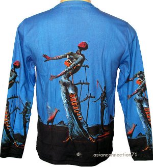 Dali BURNING GIRAFFE Long Sleeve Art Print T Shirt Men's Size XL