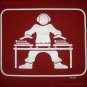 GLOW IN THE DARK DJ Turntable Party T-Shirt XL Red