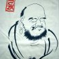 ZEN DARUMA Japanese RONIN Tokyo Japan T-Shirt L Large Cream