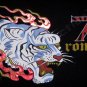 Ronin 7 Gold Foil Print Japan Yakuza Samurai T shirt M Medium Acid Wash Black