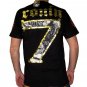 Ronin 7 Gold Foil Print Japan Yakuza Samurai T shirt M Medium Acid Wash Black
