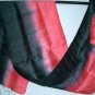 Thai Silk Fabric Scarf Hand Crafted RED and BLACK Thailand Fabric