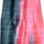 Thai Silk Fabric Scarf Hand Crafted RED and BLACK Thailand Fabric