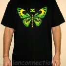 JAMAICA BUTTERFLY New Roots REGGAE T-Shirt XL Black
