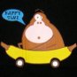 HAPPY TIME Banana Monkey CISSE T-shirt Slim L Black NWT