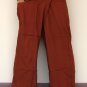 Thai Fisherman Pants Yoga Beach Martial Arts Trousers FREESIZE Rayon BRICK RED