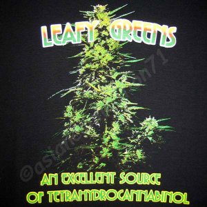 LEAFY GREENS Marijuana Weed Pot Reggae T-shirt M L XL