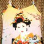 Geisha with Sensu New Japan Art Print Dress S Small Misses 4-6