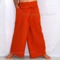 Thai Plus Size Cotton Fisherman Pants XXXL 2XL RUST ORANGE Asian Yoga Dance Beach Trousers