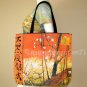PLUM TREES Vincent VAN GOGH Hand Print Fine Art Bag Purse Tote L