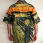 THE SCREAM Edvard Munch Art Print Casual Hawaiian Cut Dress Shirt L Large