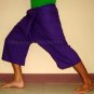 Thai XXL Fisherman Capri SHORT Yoga Pants Burgundy Red Rayon