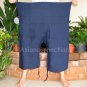 Thai PLUS SIZE Fisherman Pants Capri SHORT Yoga Trousers DARK BLUE Rayon XXL 2XL