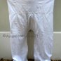 Plus Size Thai XXXL Cotton Fisherman Pants Yoga Trousers WHITE