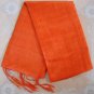 Thai FIERY ORANGE Hand Craft Pure Silk Fabric Scarf Shawl Direct from Thailand