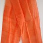 Thai FIERY ORANGE Hand Craft Pure Silk Fabric Scarf Shawl Direct from Thailand