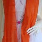 Thai FIERY ORANGE Hand Craft Pure Silk Fabric Scarf Shawl Direct from Thailand