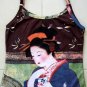 Japanese Ukiyoe Art Print Shirt Singlet TANK TOP Misses S Small GEISHA with TEA