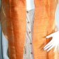Thai Handcrafted Pure Silk Fabric Scarf Half and Half ORANGE New!