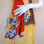 RED KIMONO and SAKURA Japan Art Print Tank Dress S Small 4-6