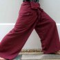 Thai PLUS SIZE Cotton Drill Fisherman Pants XXXL AMBER Stripe Casual Asian Yoga Trousers