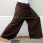 Thai PLUS SIZE Cotton Drill Fisherman Pants XXXL AMBER Stripe Casual Asian Yoga Trousers