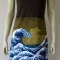GIANT WAVE Hokusai Japanese UKIYOE Japan Art Print Dress Misses XL Size 16-18