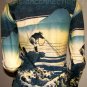 FISHERMAN Ukiyoe Japanese Art Print Long Sleeve T Shirt Misses S