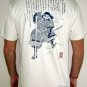 NAGINATA SPEAR SAMURAI RONIN Japan Tokyo Yakuza T-Shirt S Small Cream