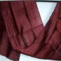 Thai Handmade Pure Silk Fabric Scarf Crimson MAROON Mangosteen