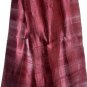 Thai Handmade Pure Silk Fabric Scarf Crimson MAROON Mangosteen