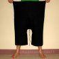Thai Cotton Fisherman Capri SHORTS Pants FREESIZE Black Asian Yoga Beach Dance Trousers