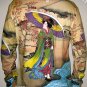 UTAMARO Ukiyoe Japan Geisha LONG SLEEVE Fine Art Print T-Shirt Misses M
